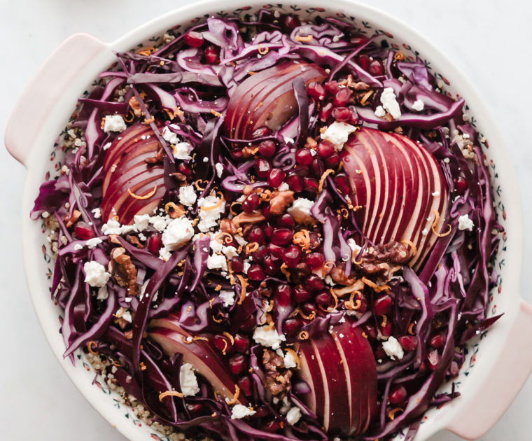 Red Cabbage and Apple Quinoa