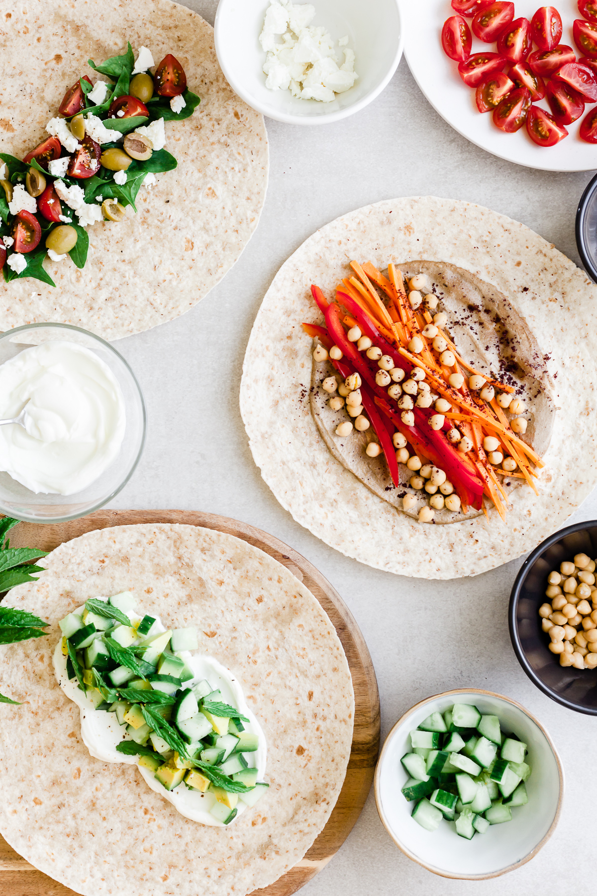 wraps - three ways