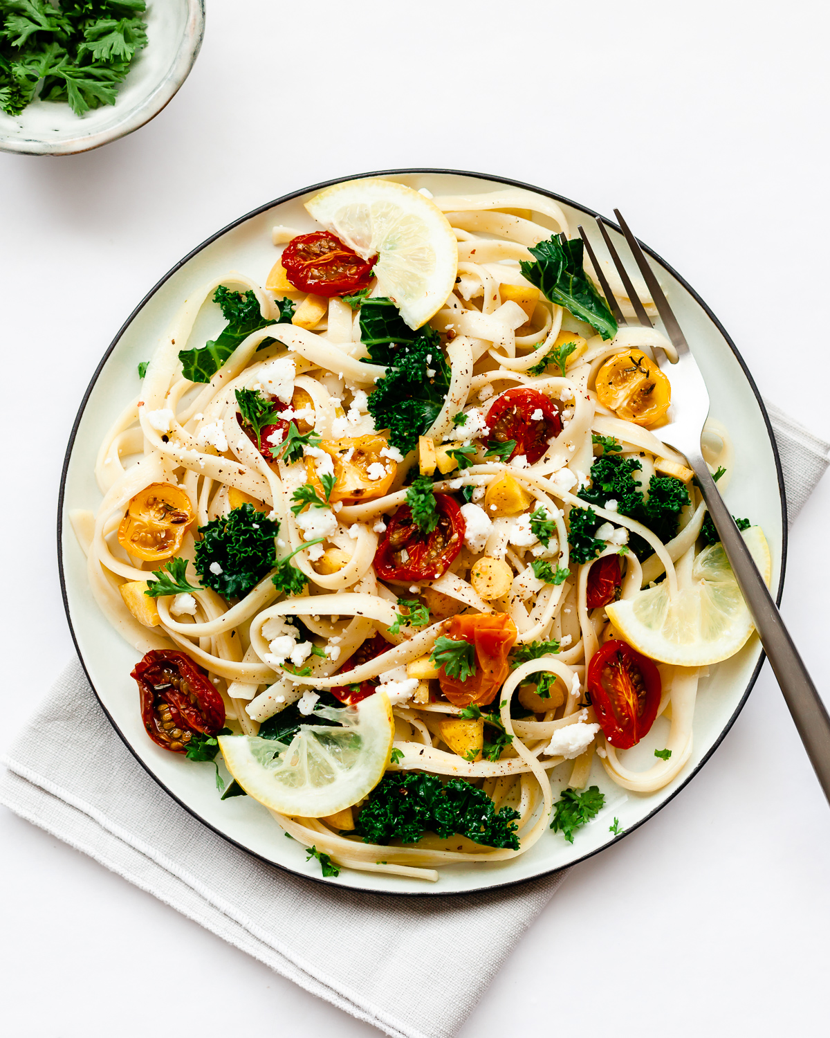 roasted tomato and kale pasta recipe