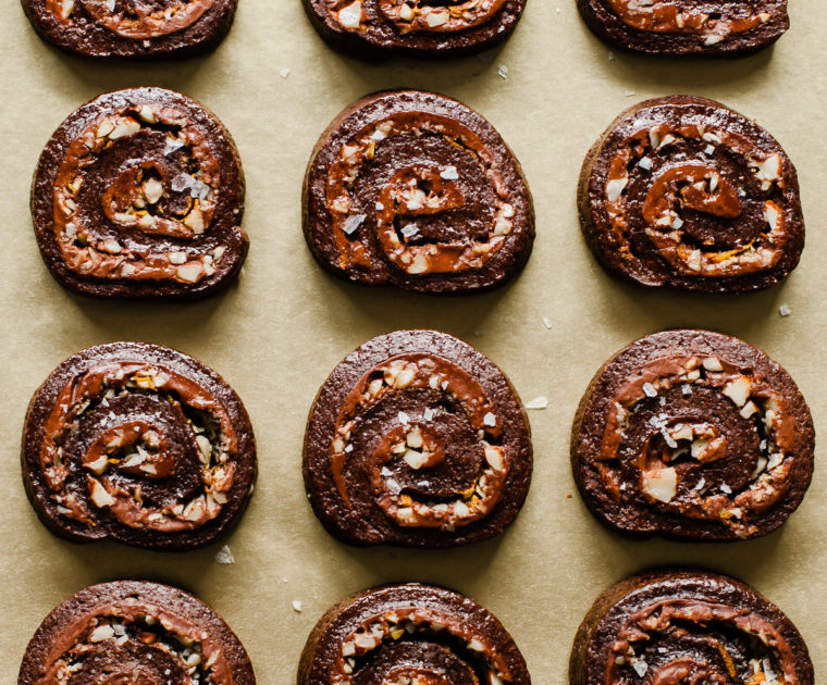 Chocolate Hazelnut Pinwheel Cookies
