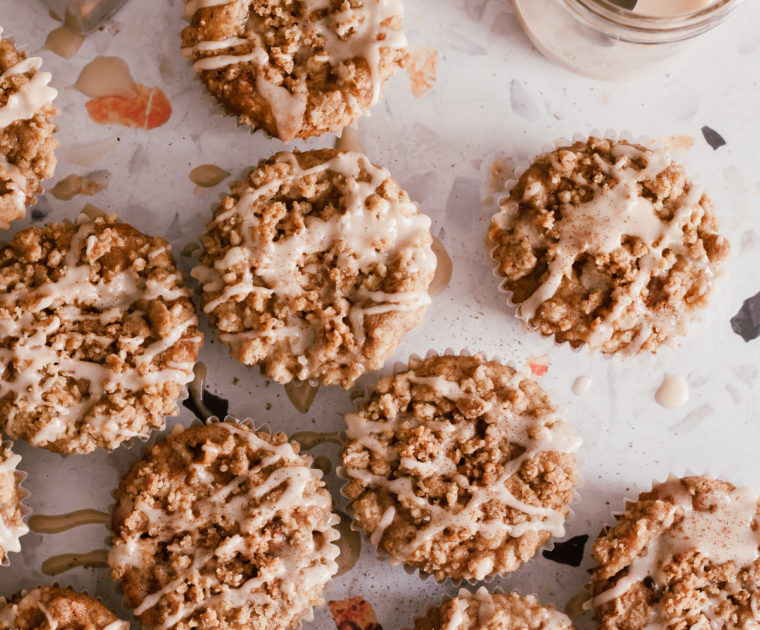Apple Sourdough Muffins with Crumble Topping