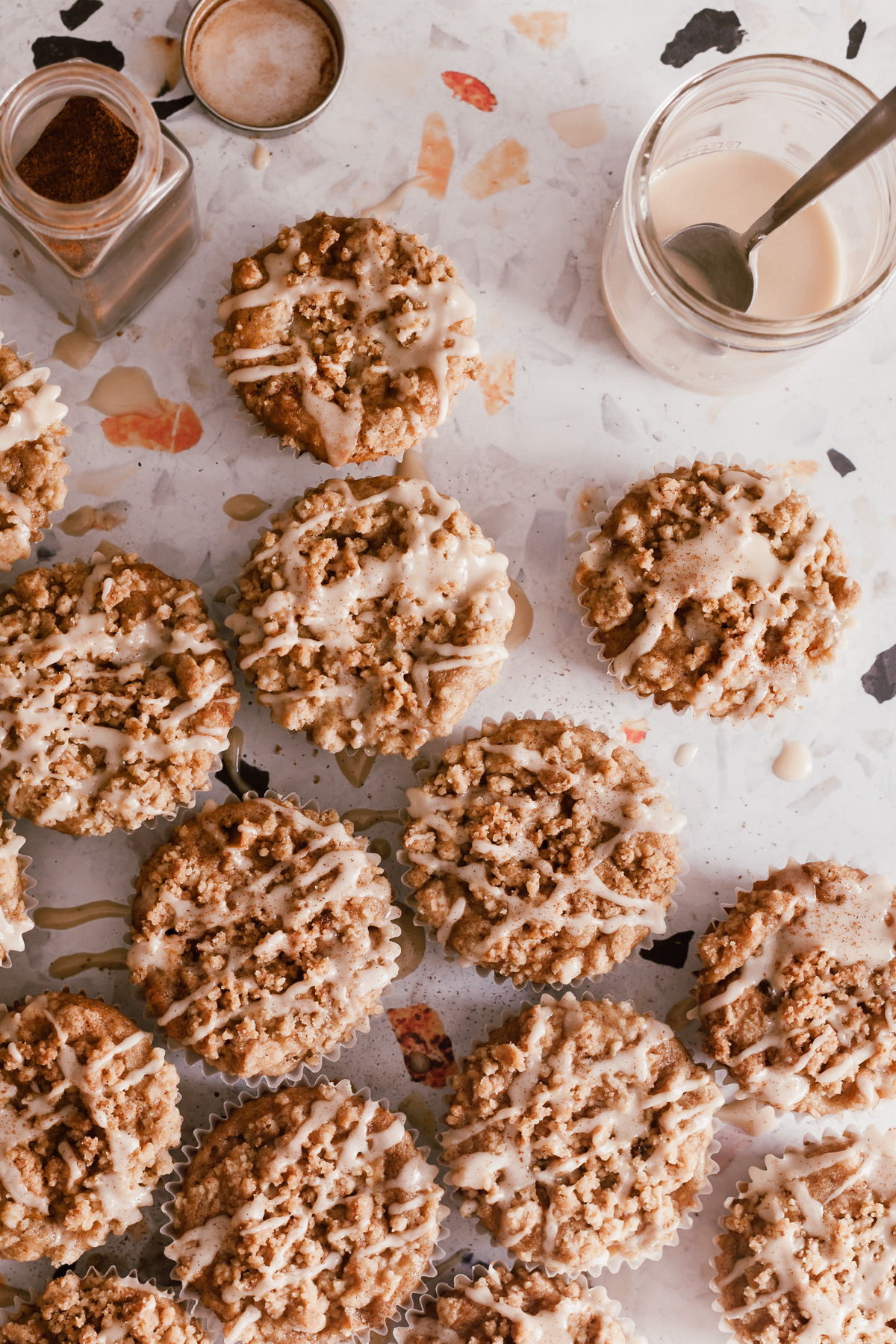 Apple Sourdough Muffins with Crumble Topping